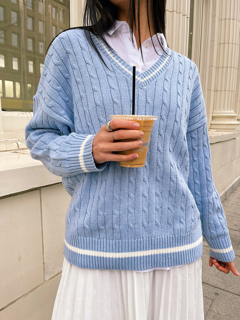 All Eyes On You Sweater// Chambray